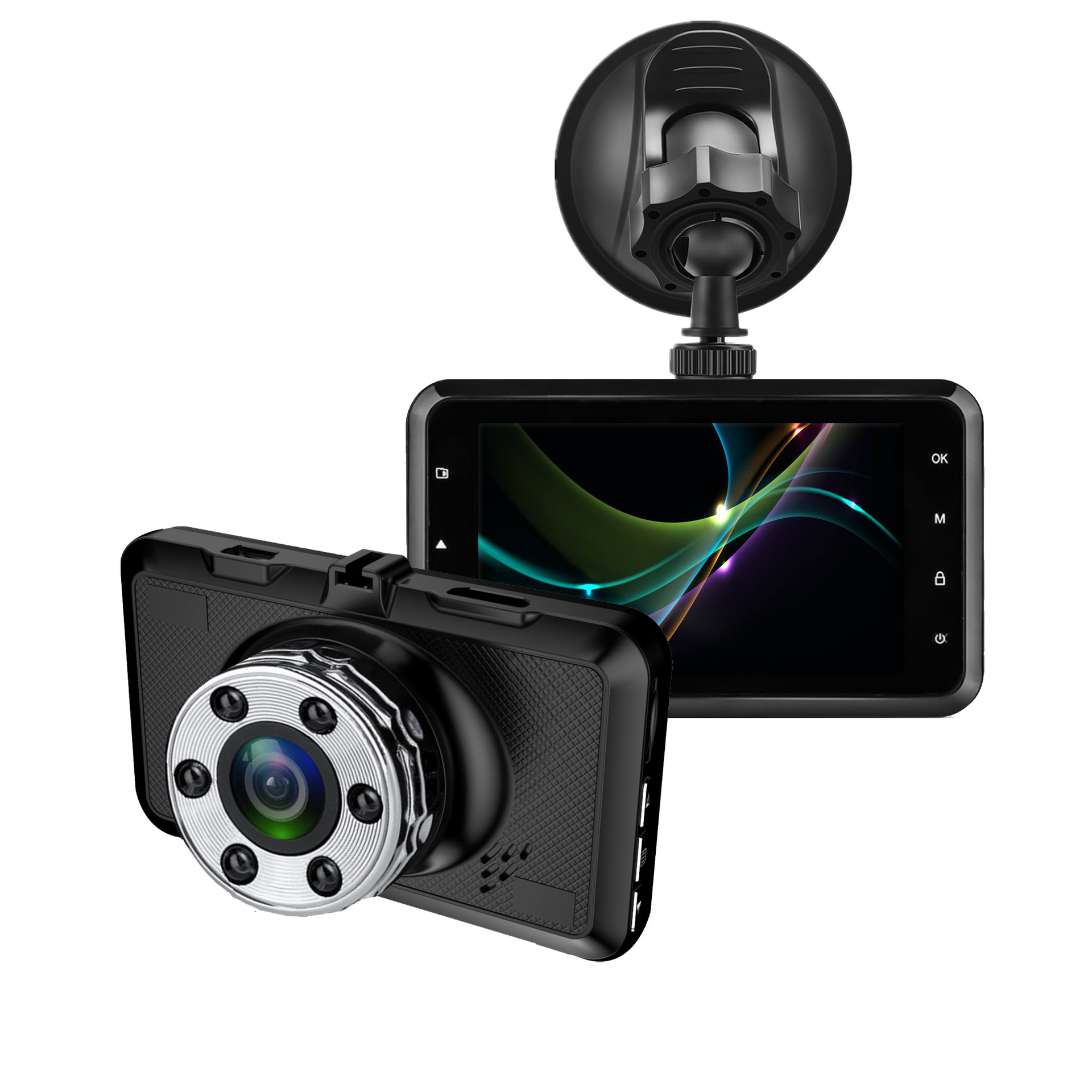 行车记录仪 高清夜视隐藏式24小时停车监控新款全景USB车载记录仪