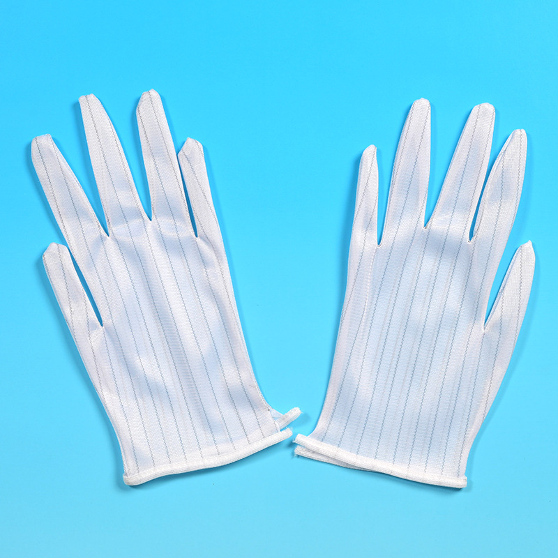 SD11075075K-L-双面条纹防静电手套-直口包边