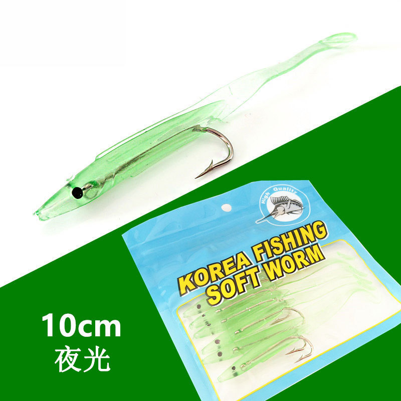 Fábrica al por mayor de Pesca de Mar Luya cebo con gancho Anguila 10cm/2,5G T cola cebo suave cebo de insectos cebo biónico