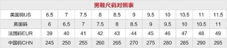 sports students fashion running spring and autumn new running leisure new dad students Korean version of men's shoes 10 Size table