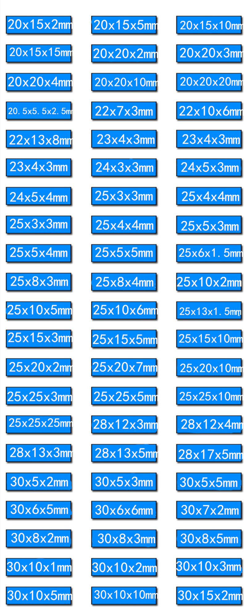 强力磁铁40X10X3mm 钕铁硼强磁 吸铁石 磁钢纱窗强磁铁40*10*3mm详情5