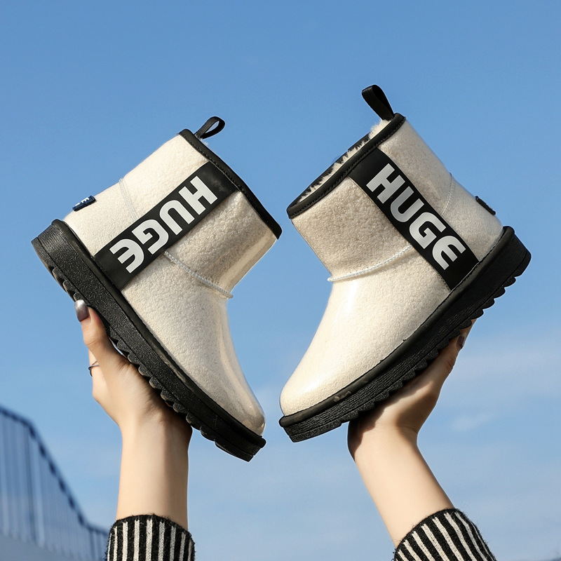 2022雪地靴女透明雪地棉加厚防滑雪地鞋網紅潮鞋保暖棉鞋東北靴子