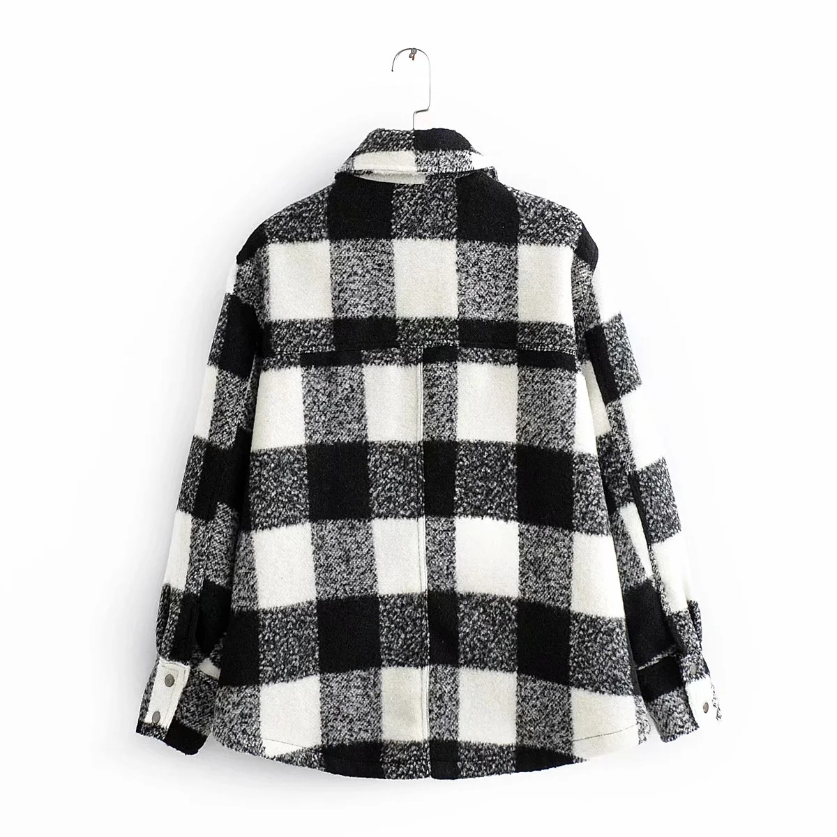 Stylish Plaid Coat