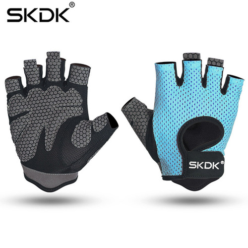 Half-finger fitness sports gloves thin sports sweat-absorbent anti-slip hand guards training horizontal bar riding gloves outdoor gloves