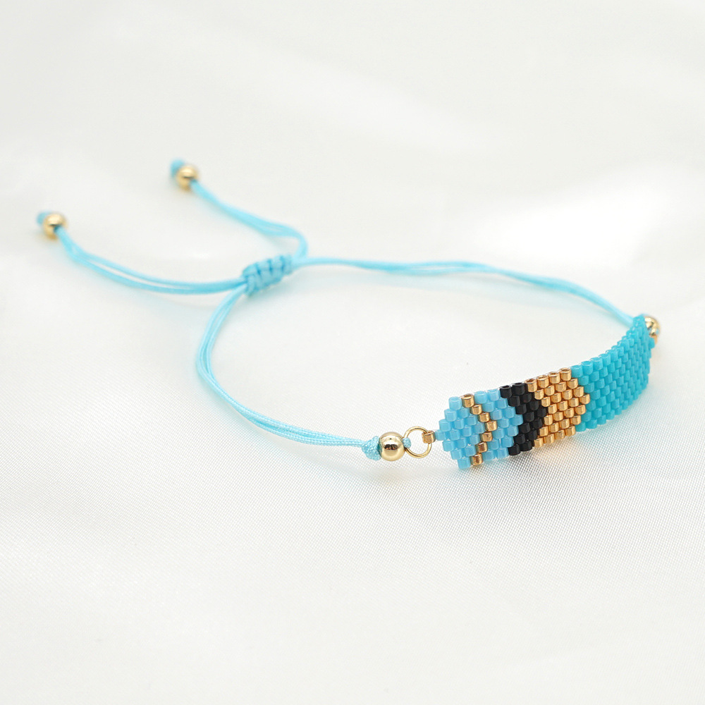 Cross-border New Arrival Bohemian Miyuki Bead Hand-woven Geometric Diamond Arrow All-match Twin Small Bracelet display picture 4