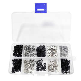 跨境供应 揿扣 手缝裤钩 风纪扣 暗扣组合装 服装辅料件 缝补套盒