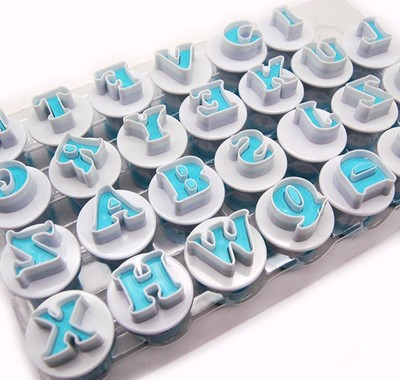 26pcs大小写字母数字饼干压模 翻糖蛋糕印花模 烘焙装饰工具
