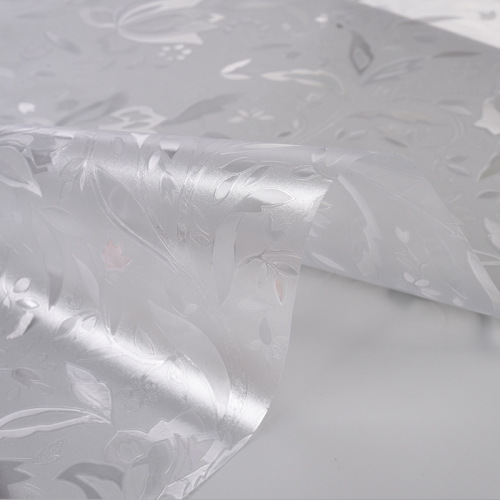 Office light-transmitting non-transparent bathroom pure sanding heat insulation no glue electrostatic glass film PVC window sticker