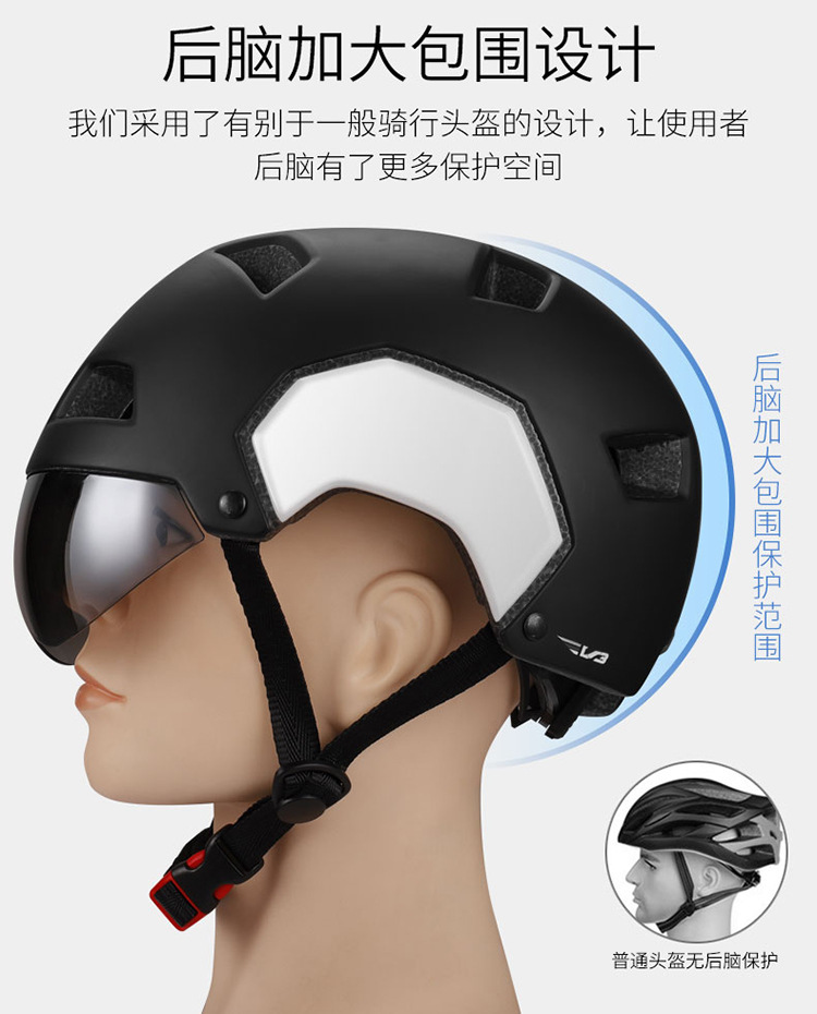 GUB V3 城市头盔电动电瓶摩托车头盔男女通用夏季防晒安全帽近视头盔带磁吸镜片