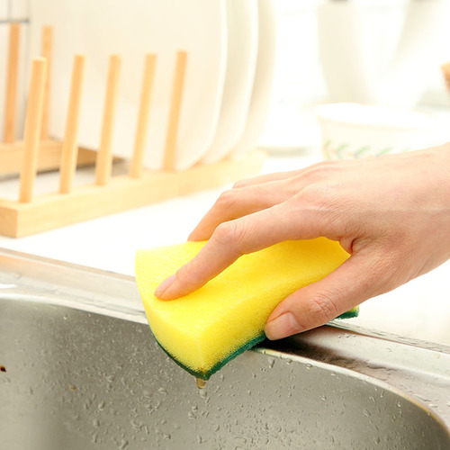 H847 double-sided cleaning sponge household thickened scouring pad kitchen supplies strong decontamination brush pot dishcloth
