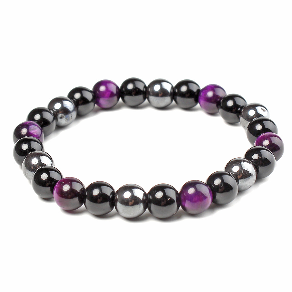 Simple Style Color Block Stone Beaded Unisex Bracelets display picture 3