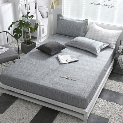 夏季床笠款冰絲涼席三件套1.8床單夏天空調席子可水洗機洗折疊1.5