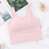 Sports summer silk wireless bra, underwear for elementary school students, thin supporting bra top, beautiful back