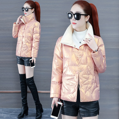 短款小棉襖輕薄亮面羽絨棉衣冬裝2020年新款休閑棉服女裝加厚外套