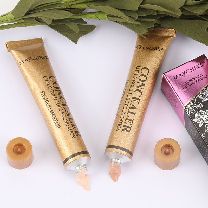 新品 MAYCHEER美茜儿小金管粉底遮瑕膏 遮盖脸部斑点痘痘印黑眼圈