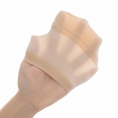 Mesh dotting half-length sock sleeve, half-palm sock, thin model, anti-slip with silicone, invisible boat sock, front half-palm sock for children