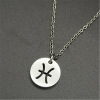 Zodiac signs, necklace stainless steel, pendant, Japanese and Korean, simple and elegant design