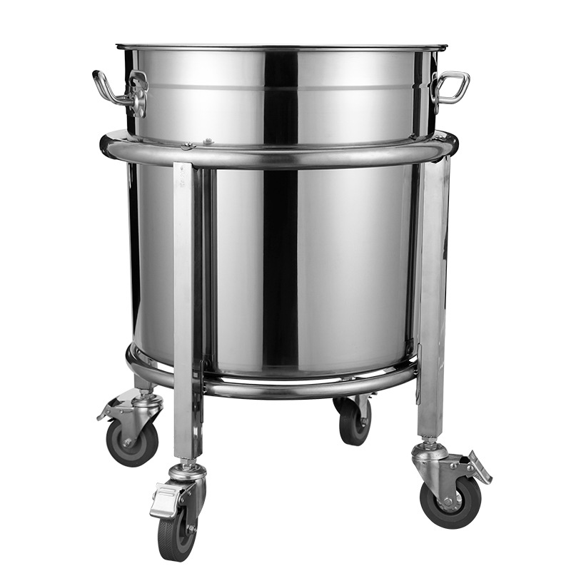不锈钢汤桶架带轮水桶保温桶底座热水桶猛火炉架蒸笼车架保温桶架
