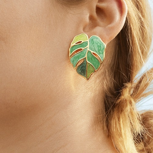 Flower Drop oil Leaf Earrings exquisite lady trend earrings and Earrings
