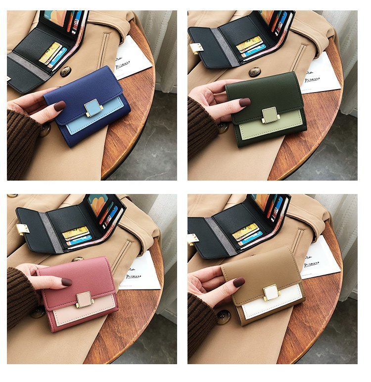 Fashion Contrast Color Simple Wallet display picture 20