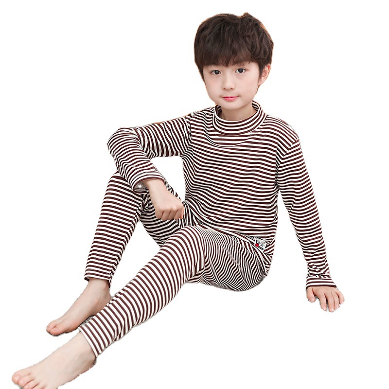 소년 소녀를위한 원피스 홈 의류 기모 두꺼운 어린이 잠옷 겨울 어린 소년 세트 2020 새로운 유행