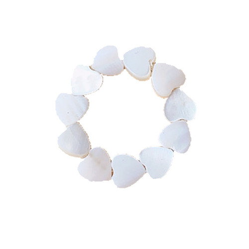 Simple and versatile natural freshwater pearl elastic ring internet celebrity ins retro shell love ring trendy wholesale