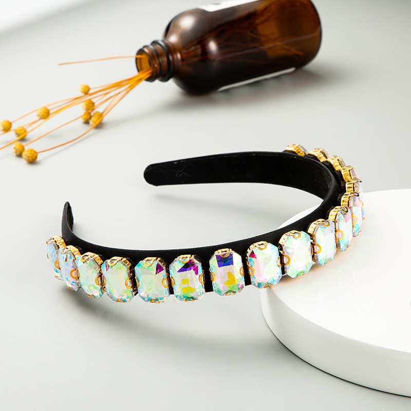 New Baroque Super Flash Headband Color Headwear Fabric Simple Headband Wholesale Nihaojewelry display picture 5