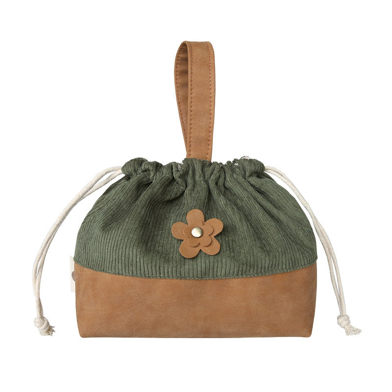 『牧馬城』文芸風弁当包み-軍緑