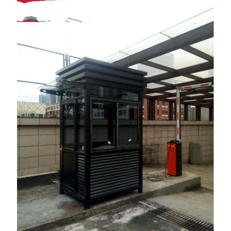 Sentry box Manufacturer Toughened glass Sentry box Steel golden outdoors Stainless steel Sentry box Security Pavilion