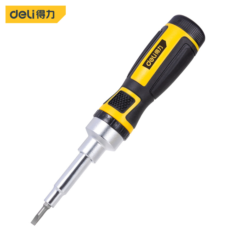 得力16合一棘轮螺丝刀套装多功能棘轮螺丝批批头自收纳起子套装