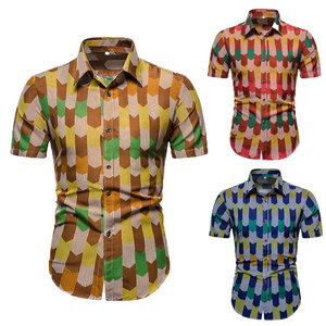 Short sleeve casual Lapel Hawaiian Flower shirt