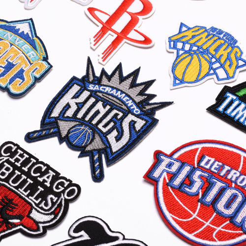 Junle Basketball Team Logo Embroidered Cloth Badge Clothing Patch Team Logo NBA Embroidered Badge Team Logo