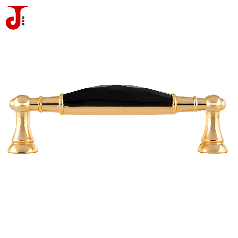 Ventas directas de cristal mango de aleación de zinc muebles mango de gabinete mango de baño mango de puerta de madera mango de hardware mango de oro