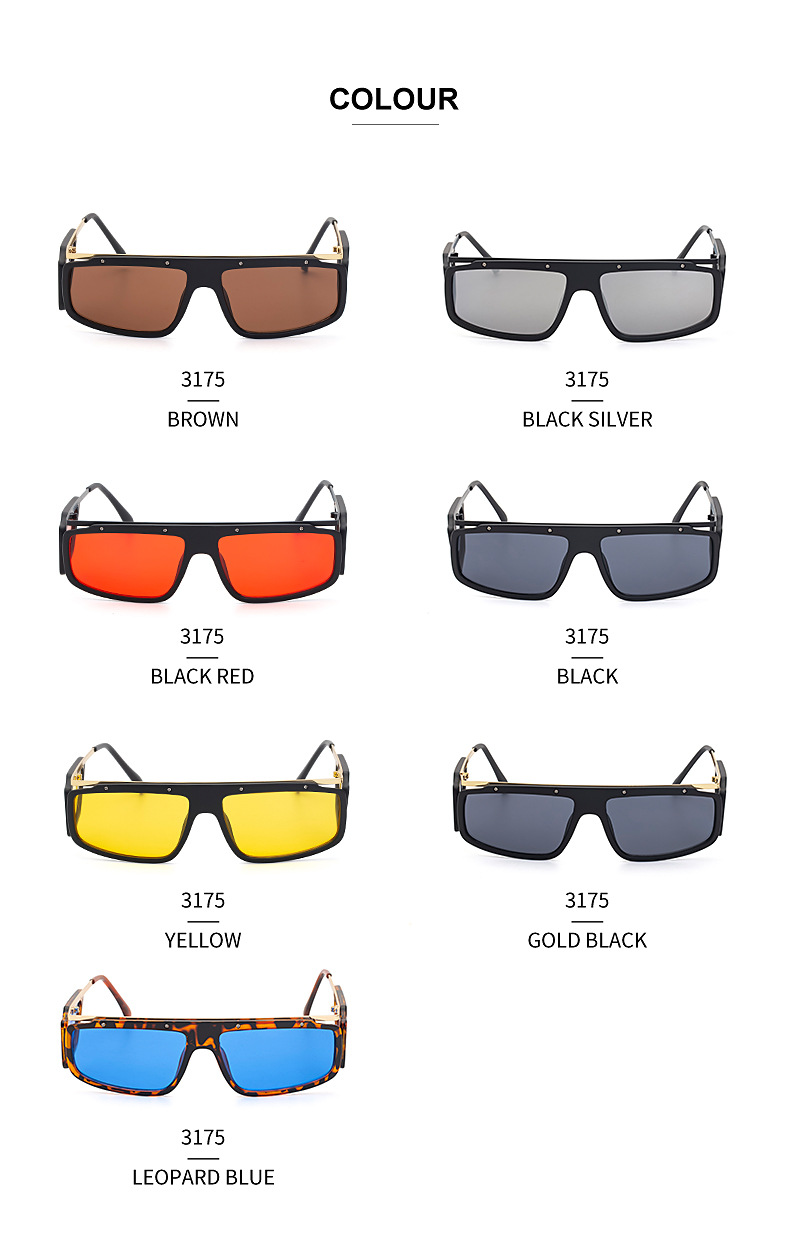 Fashion Four-sided Square Frame Anti-blue Uv Protection Sunglasses Wholesale display picture 2