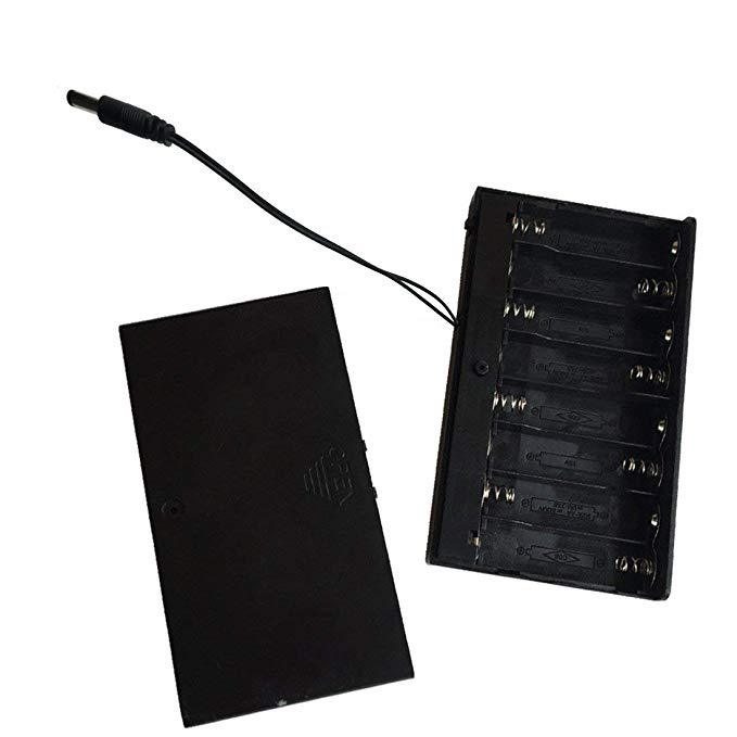 电池盒 八节五号 8节5号电池 带DC头 AA*8 12V