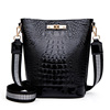 Universal one-shoulder bag, fashionable trend phone bag, internet celebrity, crocodile print