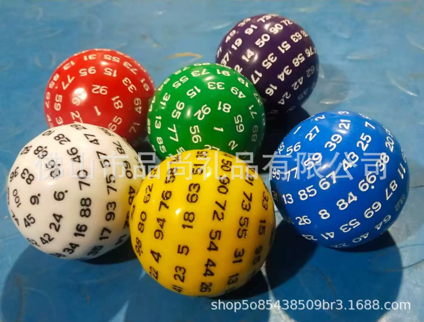 现货100面骰子数字1-100颜色D100色子跑团游戏配件教学桌游道具