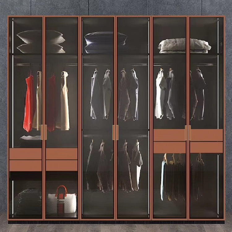 20 Glass Door frame Light extravagance series wardrobe Sliding door Swing direct deal Professional custom