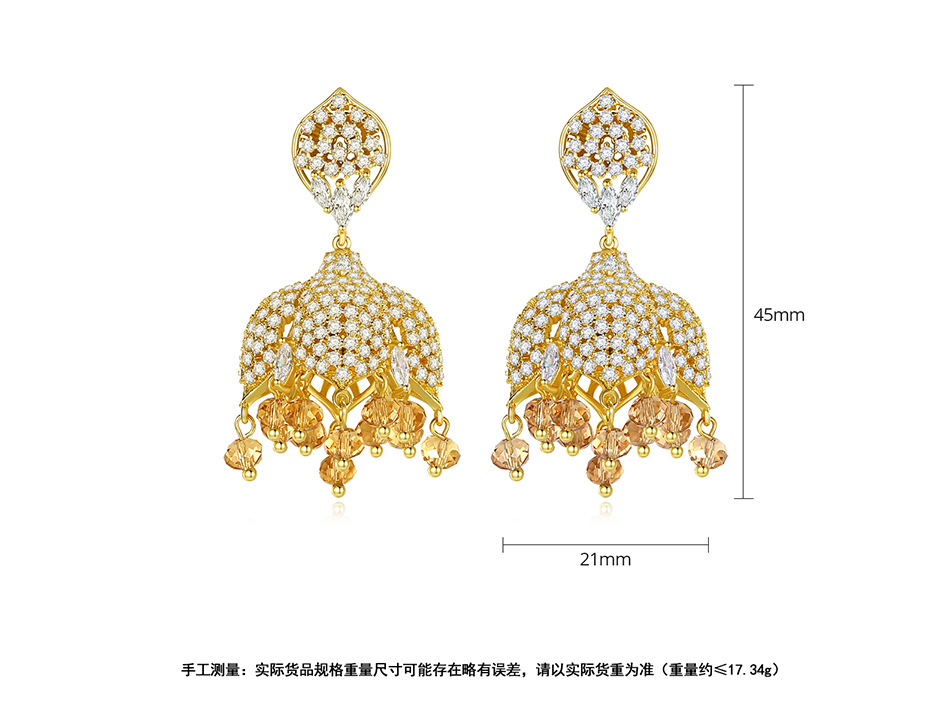 New Creative Tassel Pearl Pendant Bell Earrings Ethnic Earrings Wholesale Nihaojewelry display picture 1