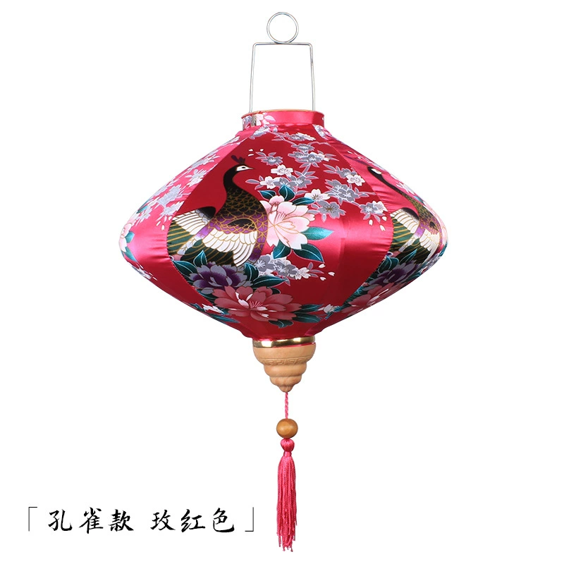 Chinese flashlight, festive Japanese lamp, peacock