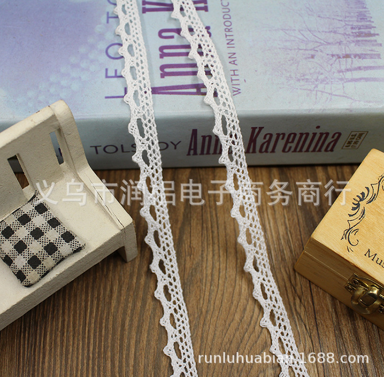现货小批1CM小狗牙纯棉蕾丝花边 服装鞋帽花边
