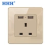Double USB with 13A square corner insertion