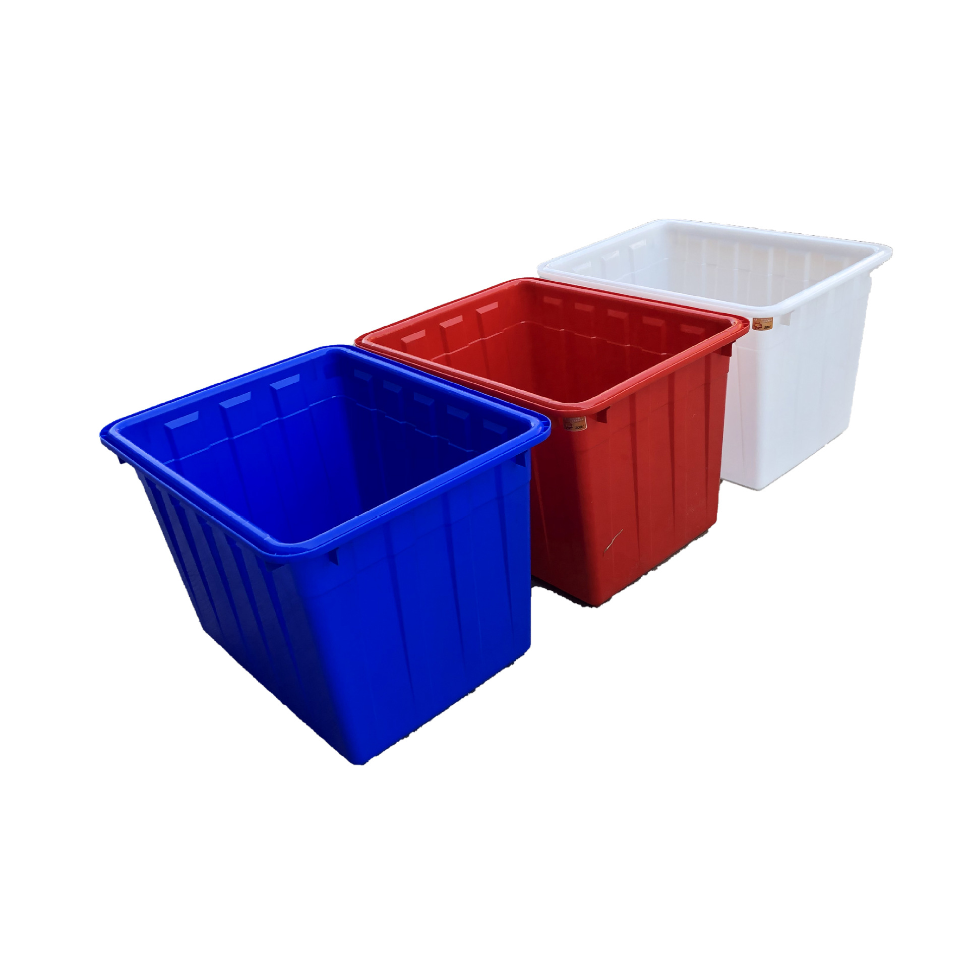 160L塑料水箱针织厂车间周转运输服装箱水产养殖手推塑胶鱼箱