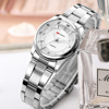 Quartz waterproof trend women's watch stainless steel, Korean style