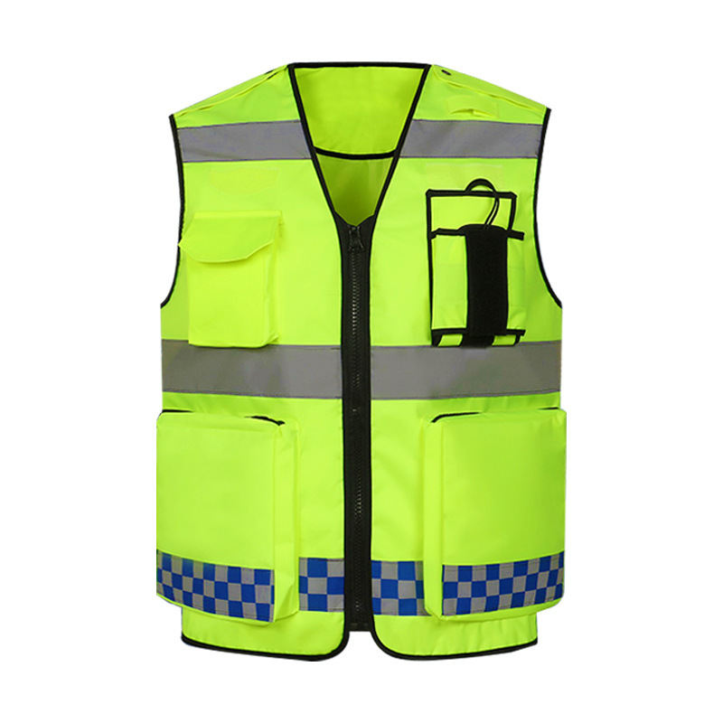 Night duty reflective vest motorcycle riding safety vest traffic patrol clothing waterproof Oxford cloth can be customized