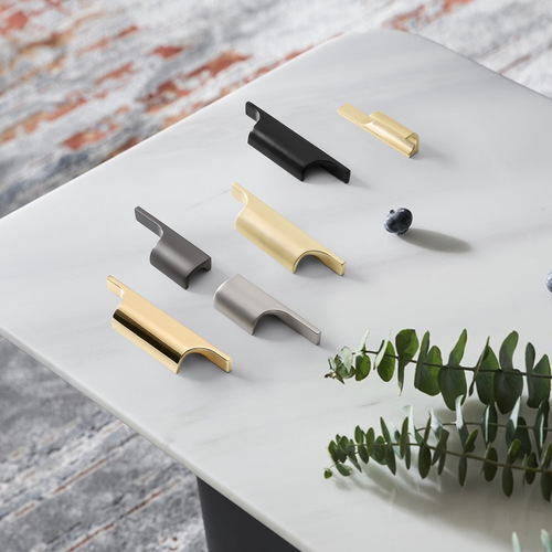 Cabinet door handle golden split wardrobe drawer handle modern minimalist cabinet American furniture hardware accessories handle