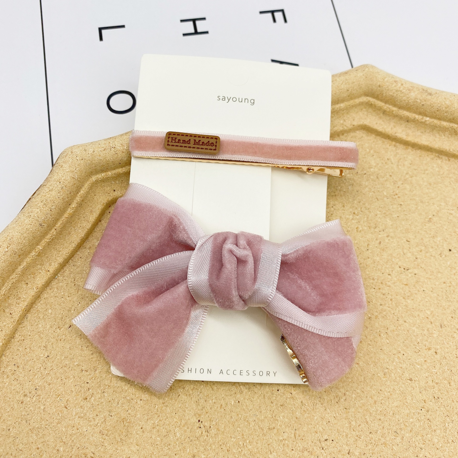 European And American New Ladies Hairpin Trendy Velvet Bow Edge Clip Girl Cute Top Clip Hair Accessories Wholesale display picture 5