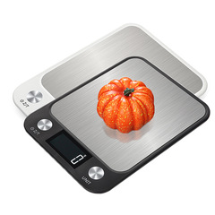 Rechargeable new flat stainless steel kitchen scale 5kg electronic platform scale food food baking gram weighing 10kg manufacturer