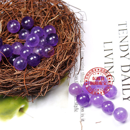 Uruguay natural amethyst ball small particle round beads 13-18mm non-porous DLY jewelry accessories wholesale