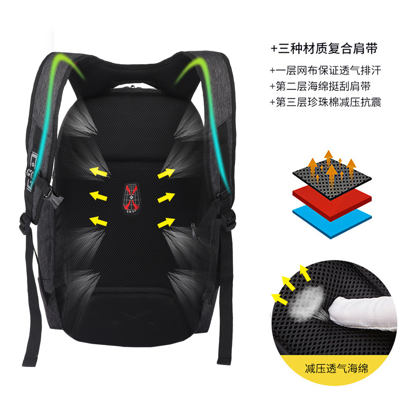 男士背包新款防盗多功能包防水登山包旅游休闲包电脑包男包双肩包